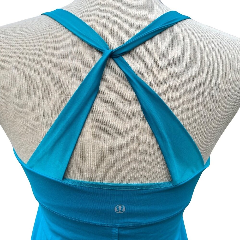 Lululemon Scoop Me Up Tank II Size 8/10 Luan Light WIC71S Spry Blue Strappy - Picture 5 of 14